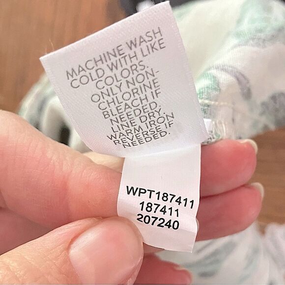 J.Jill Women’s Linen Stretch Floral Print Pull-On Straight Leg Pants Size Large - Picture 13 of 13